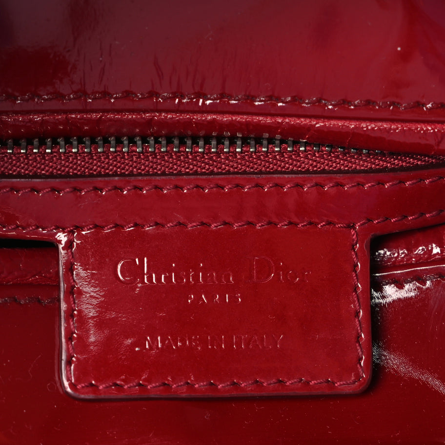 Christian Dior Patent Cannage Medium Lady Dior Red Image 5