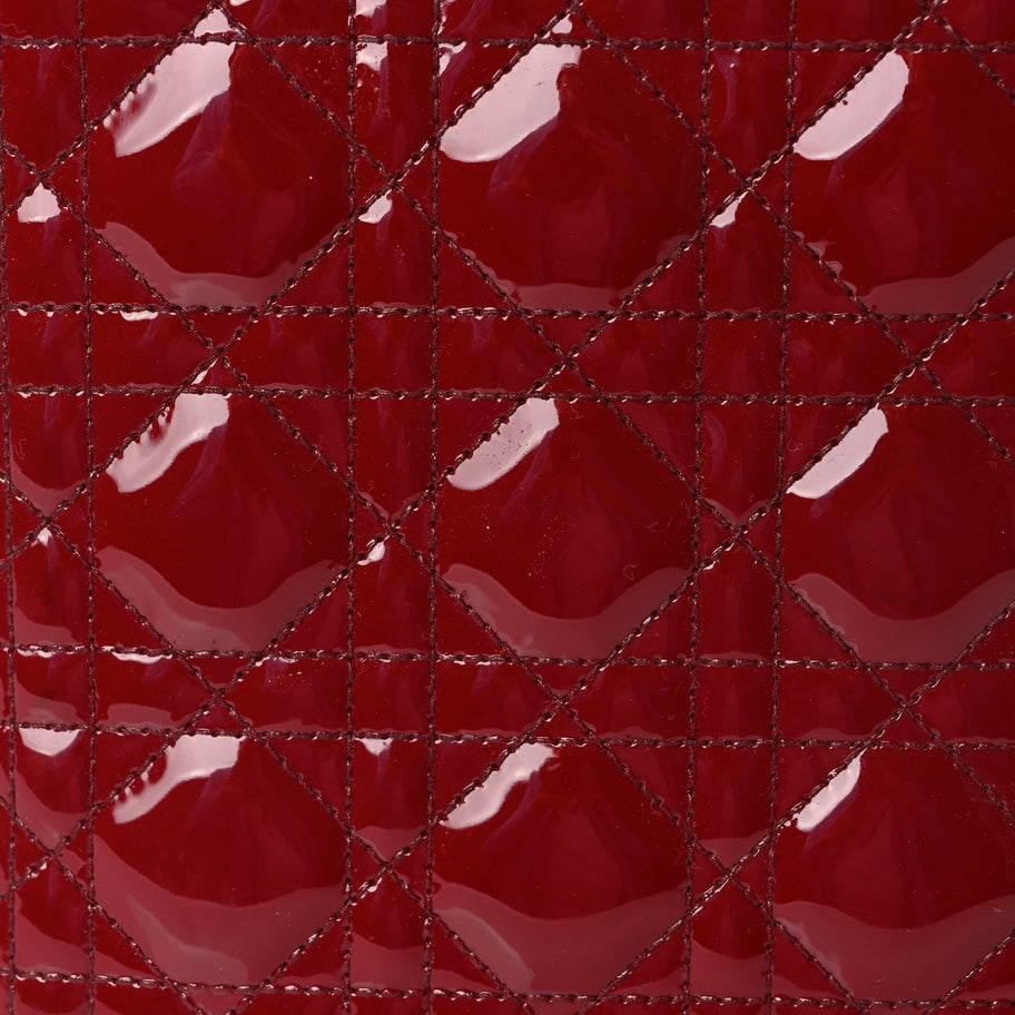 Christian Dior Patent Cannage Medium Lady Dior Red Image 6
