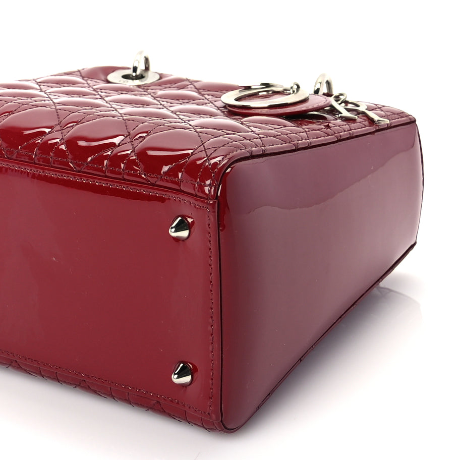 Christian Dior Patent Cannage Medium Lady Dior Red Image 8
