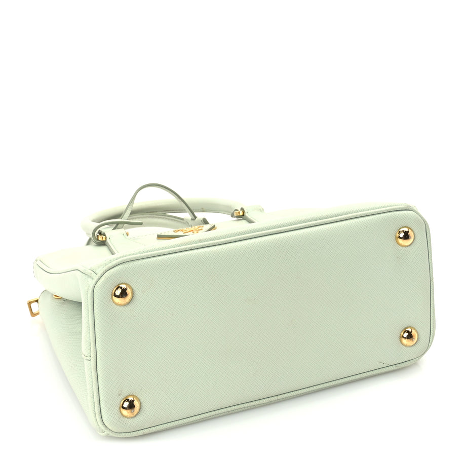 Prada Saffiano Small Galleria Double Zip Tote Acqua Image 3