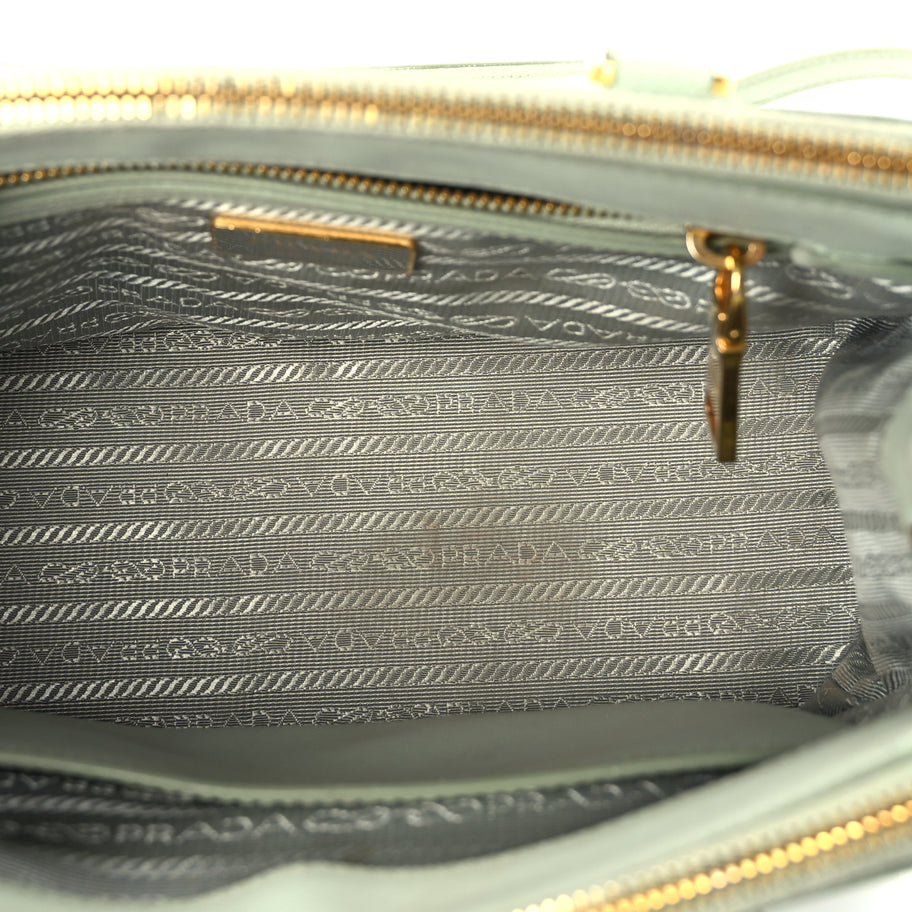 Prada Saffiano Small Galleria Double Zip Tote Acqua Image 4