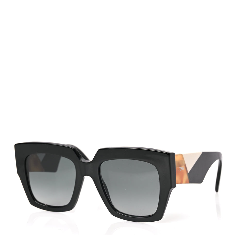 Fendi Facets Square Sunglasses FF 0263/S Black Image 1