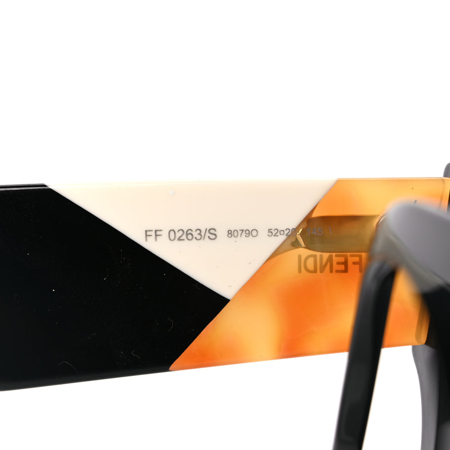 Fendi Facets Square Sunglasses FF 0263/S Black Image 6