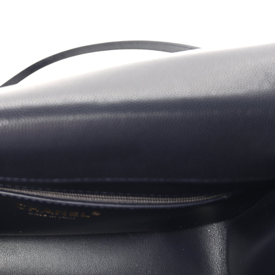 Chanel Shiny Caviar Preppy Coco Small Flap Bag Navy Image 4