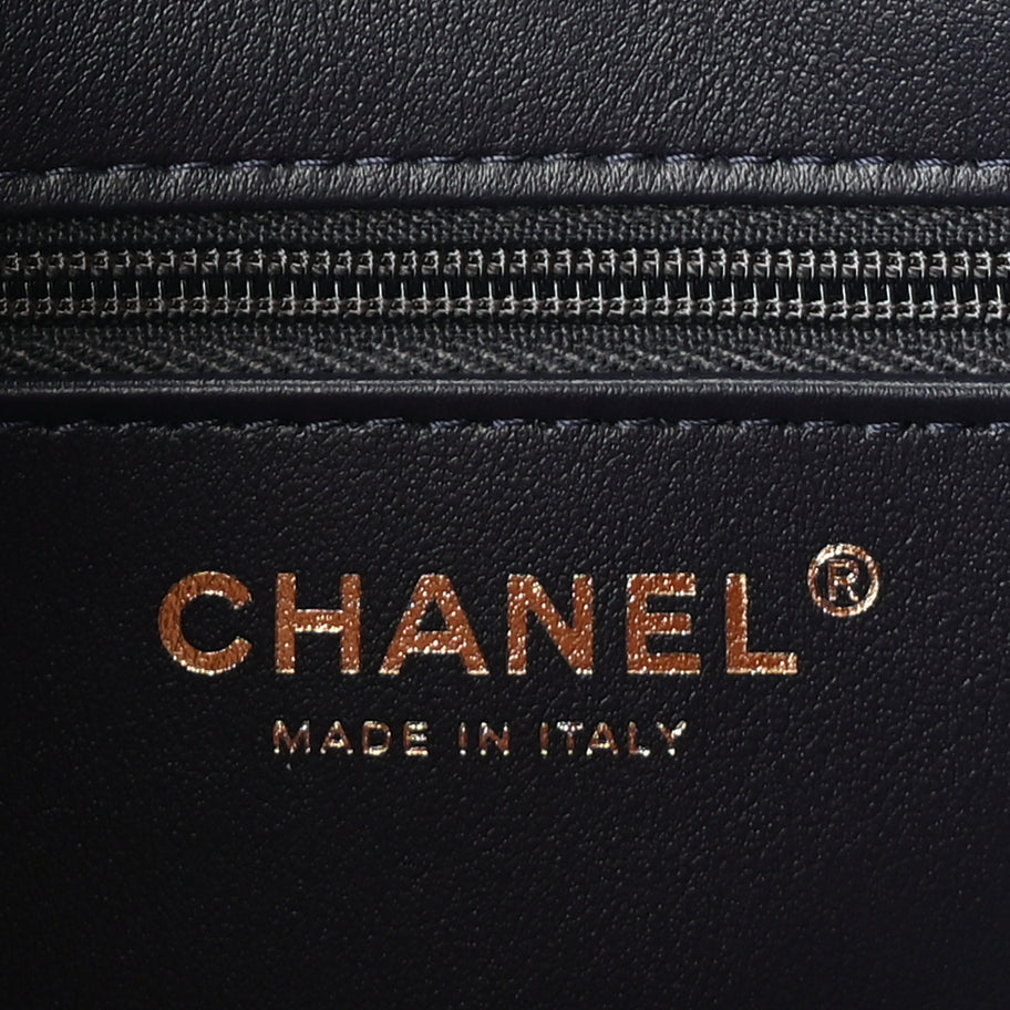 Chanel Shiny Caviar Preppy Coco Small Flap Bag Navy Image 5
