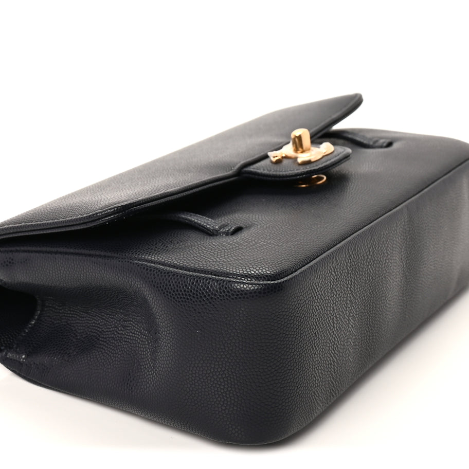 Chanel Shiny Caviar Preppy Coco Small Flap Bag Navy Image 7