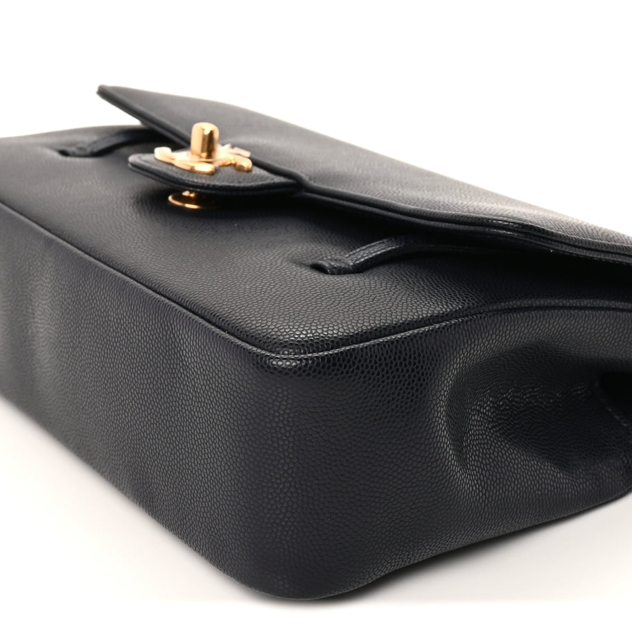 Chanel Shiny Caviar Preppy Coco Small Flap Bag Navy Image 8