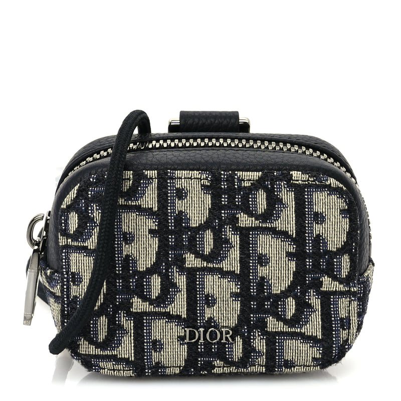  Christian Dior Oblique D-Touch Nano Horizontal Pouch Blue