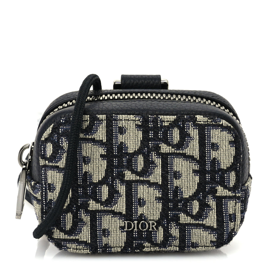 Christian Dior Oblique D-Touch Nano Horizontal Pouch Blue Image 1