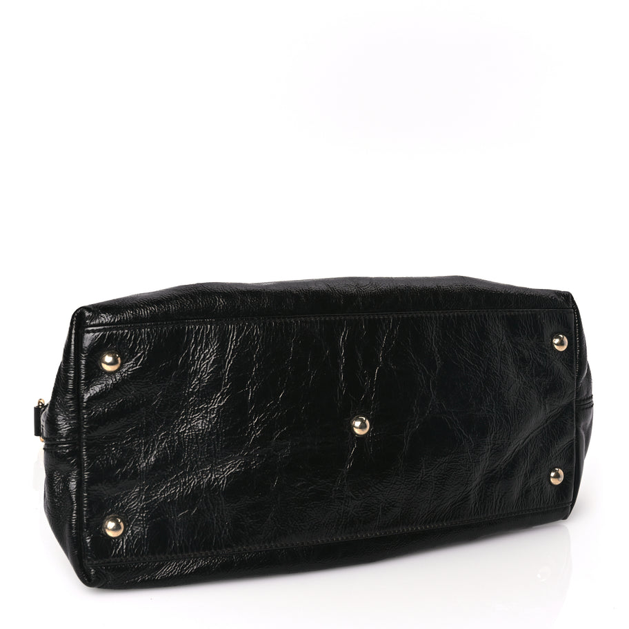 Gucci Vernice Naplack Small Soho Top Handle Satchel Black Image 3