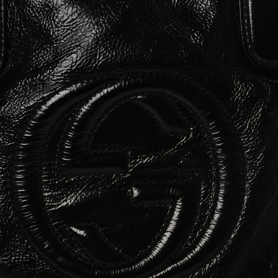 Gucci Vernice Naplack Small Soho Top Handle Satchel Black Image 7