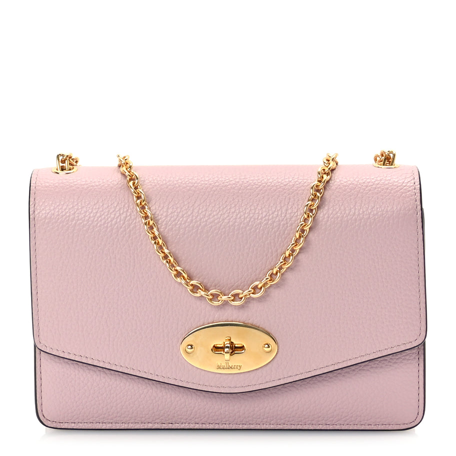 Mulberry Natural Grain Calfskin Small Darley Satchel  Blossom Image 1