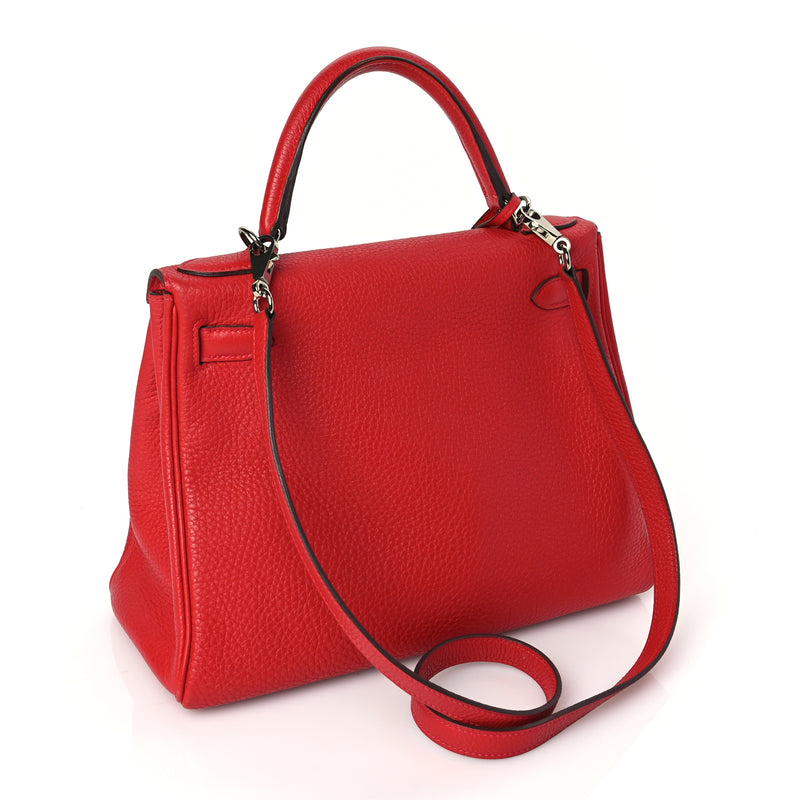  Hermes Togo Kelly Retourne 28 Rouge Casaque