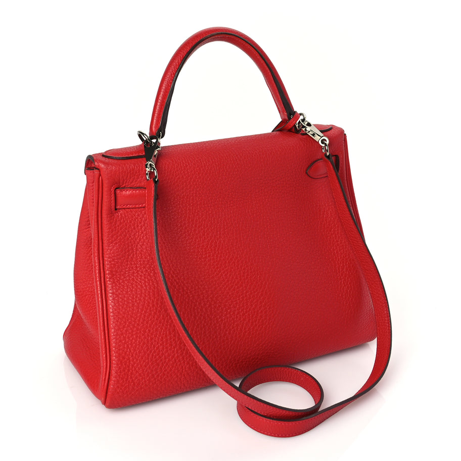 Hermes Togo Kelly Retourne 28 Rouge Casaque Image 2