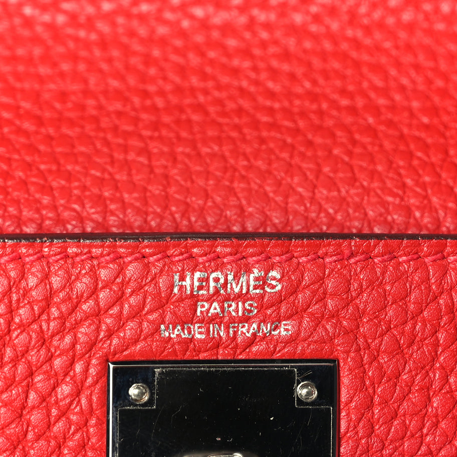 Hermes Togo Kelly Retourne 28 Rouge Casaque Image 5