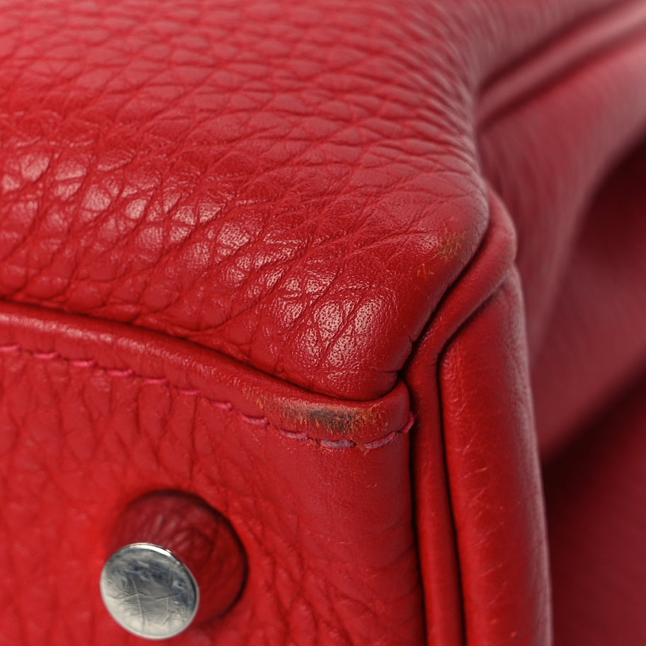 Hermes Togo Kelly Retourne 28 Rouge Casaque Image 11
