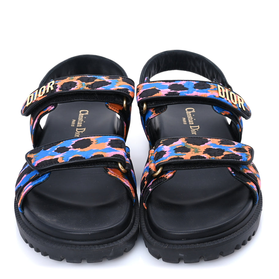 Christian Dior Technical Fabric Mizza Print Dioract Sandals 38  Multicolor Image 3