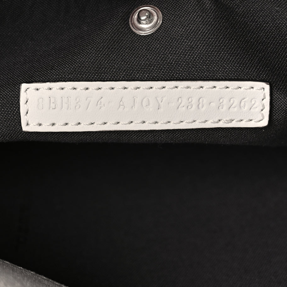 Fendi Canvas Vitello King FF Embroidered Medium Peekaboo X-Tote White Rice Black Image 6