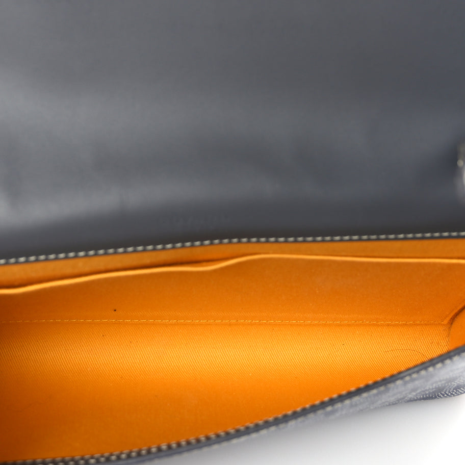 Goyard Goyardine Monte Carlo Bois Clutch With Strap Gray Image 7