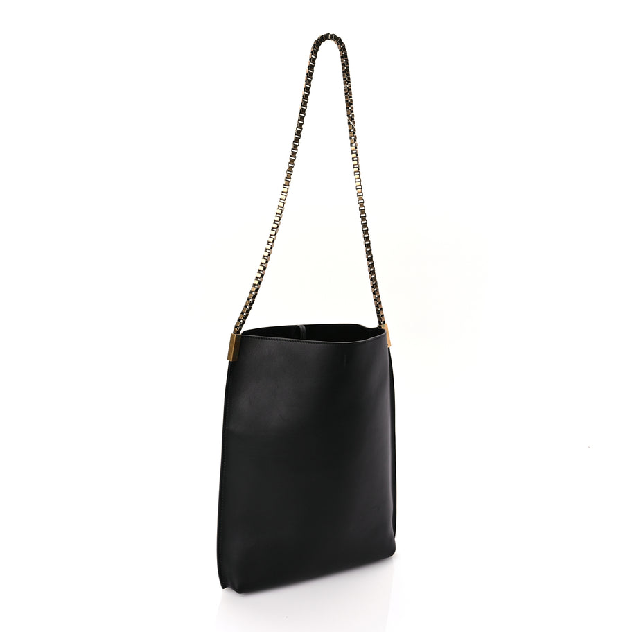 Saint Laurent Smooth Calfskin Small Suzanne Hobo Black Image 2
