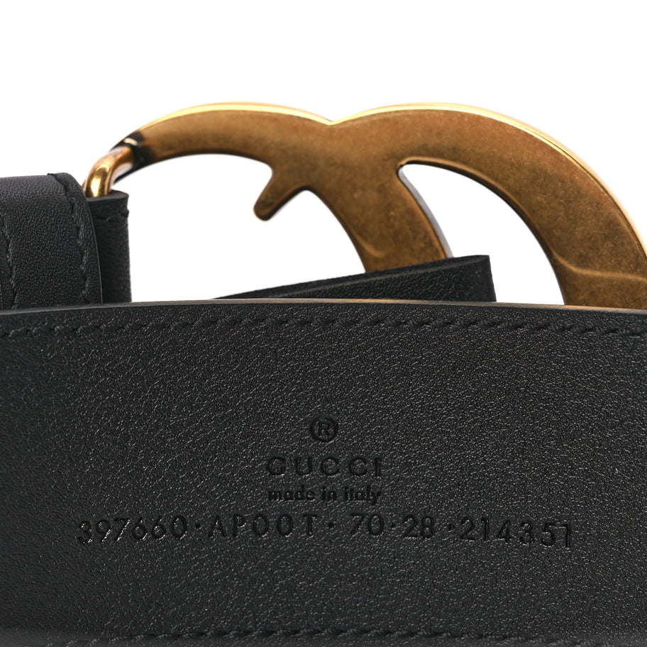 Gucci Calfskin Double G 40mm Belt 70 28 Black Image 3