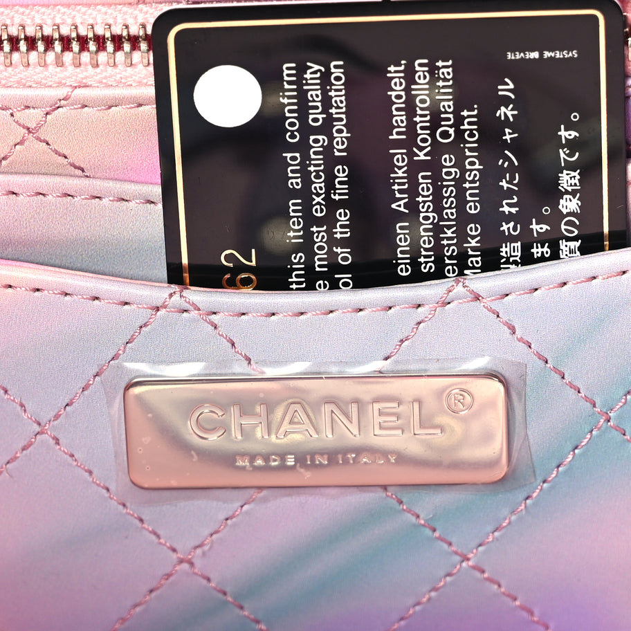 Chanel PVC Lambskin Filigree Small CC Filigree Vanity Case Pink Multicolor Image 5