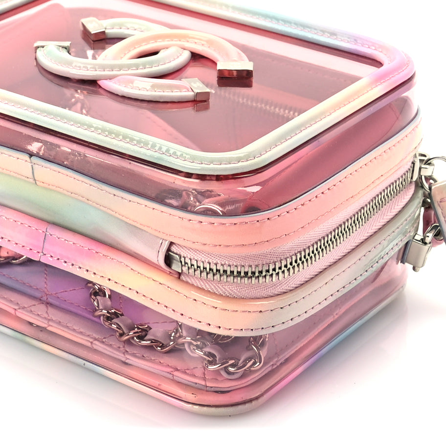 Chanel PVC Lambskin Filigree Small CC Filigree Vanity Case Pink Multicolor Image 9