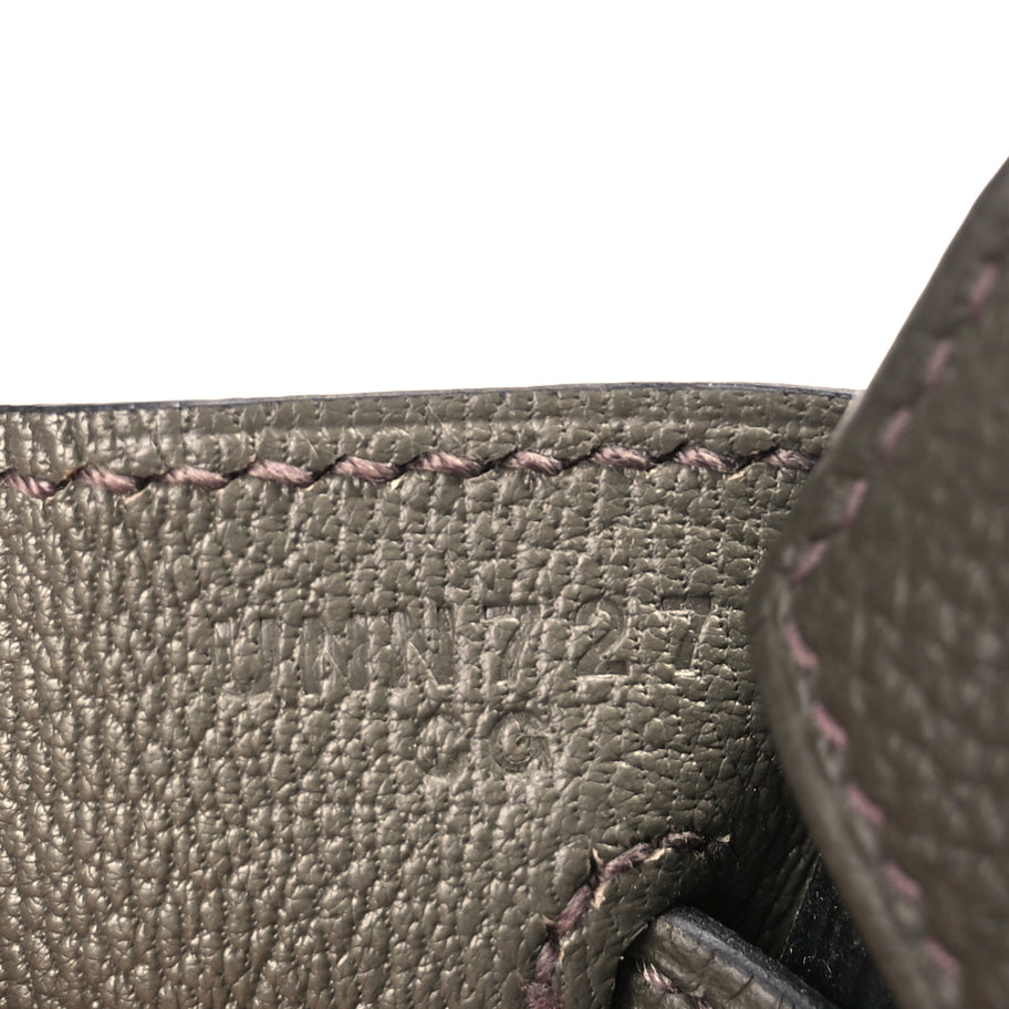 Hermes Togo Birkin 25 Vert De Gris Image 6