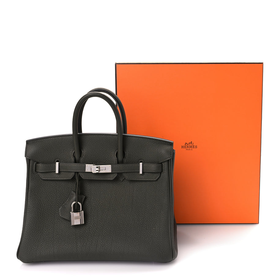 Hermes Togo Birkin 25 Vert De Gris Image 10