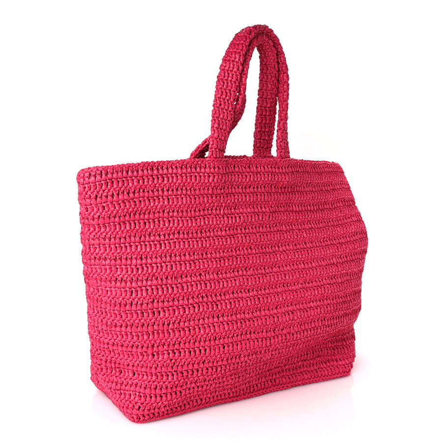 Saint Laurent Raffia Rive Gauche Tote Pink Image 2