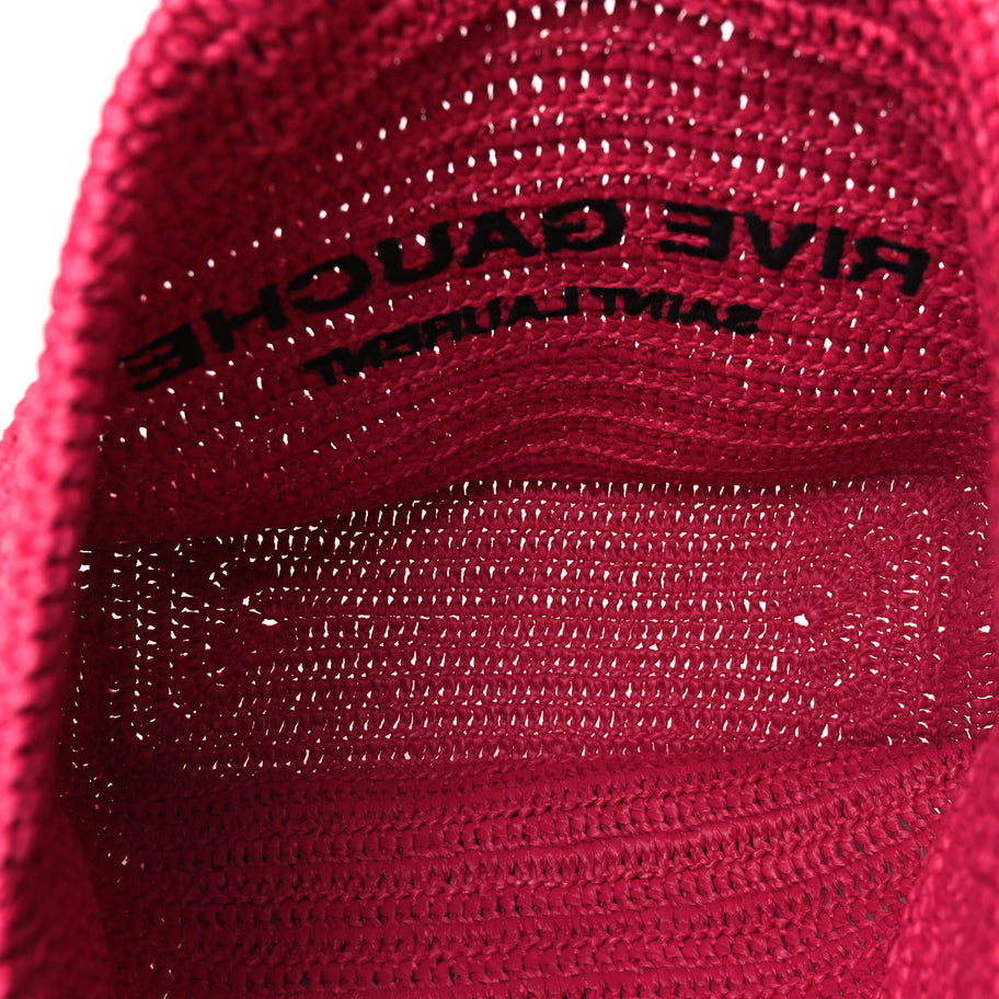 Saint Laurent Raffia Rive Gauche Tote Pink Image 4