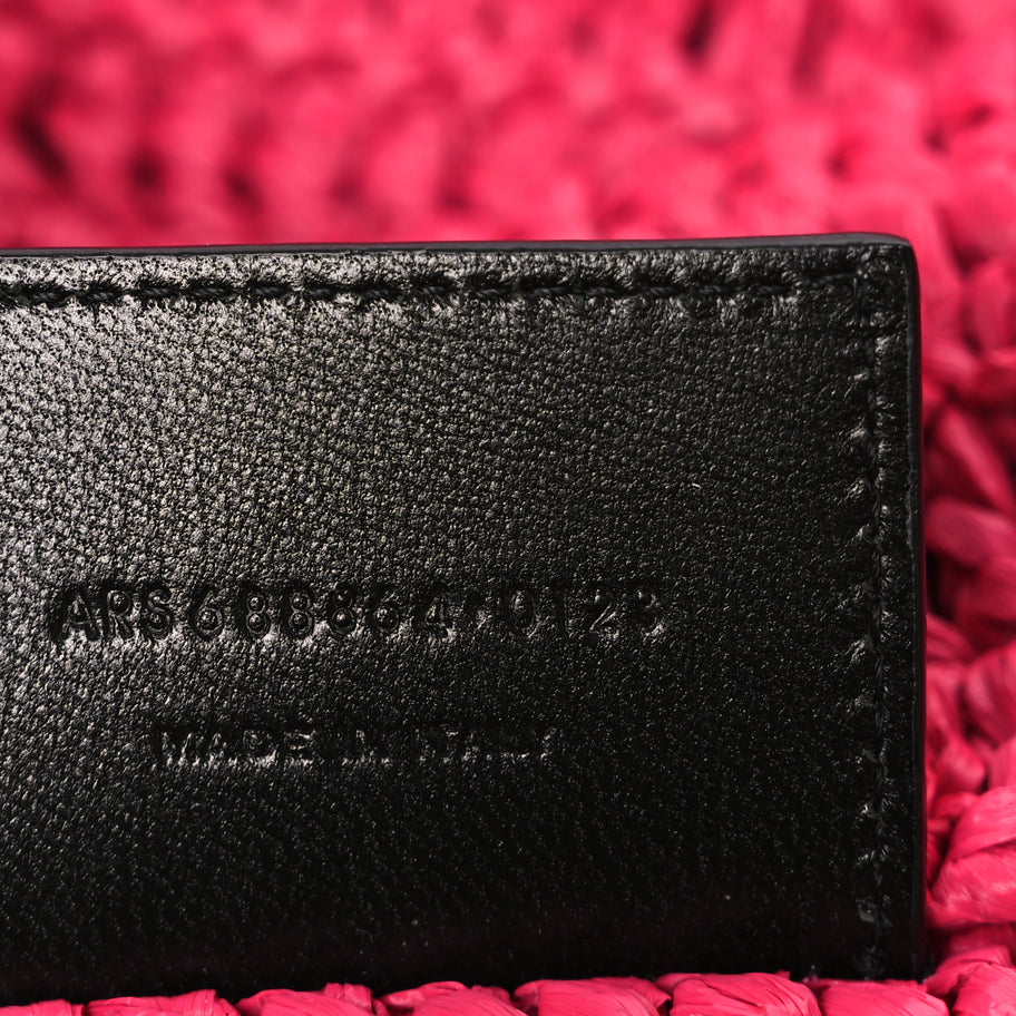 Saint Laurent Raffia Rive Gauche Tote Pink Image 6