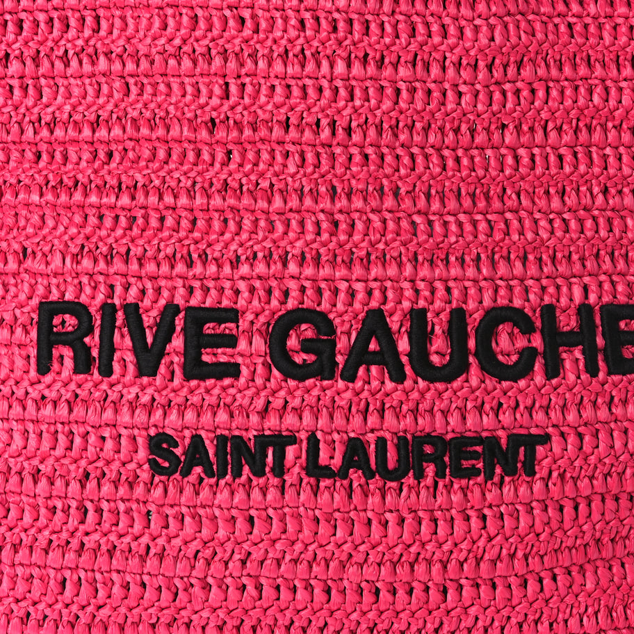Saint Laurent Raffia Rive Gauche Tote Pink Image 7