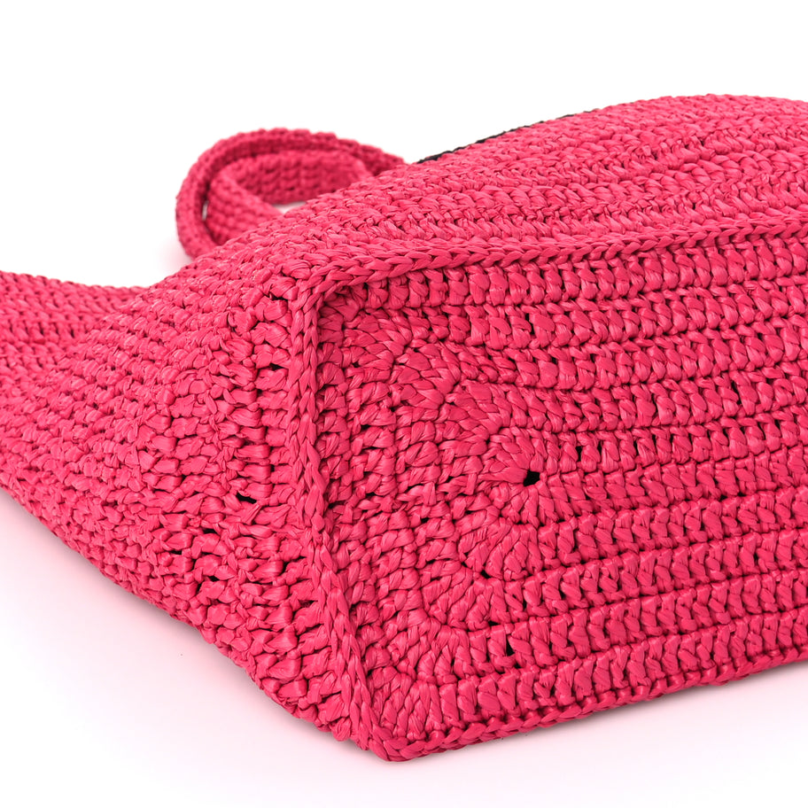 Saint Laurent Raffia Rive Gauche Tote Pink Image 8