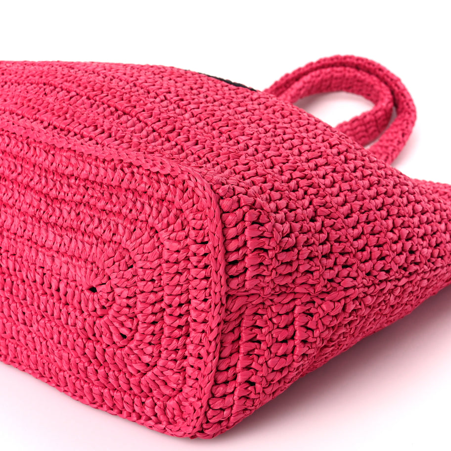 Saint Laurent Raffia Rive Gauche Tote Pink Image 9