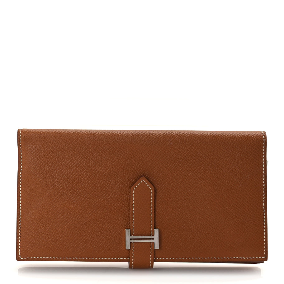 Hermes Epsom Bearn Gusset Wallet  Gold Image 1