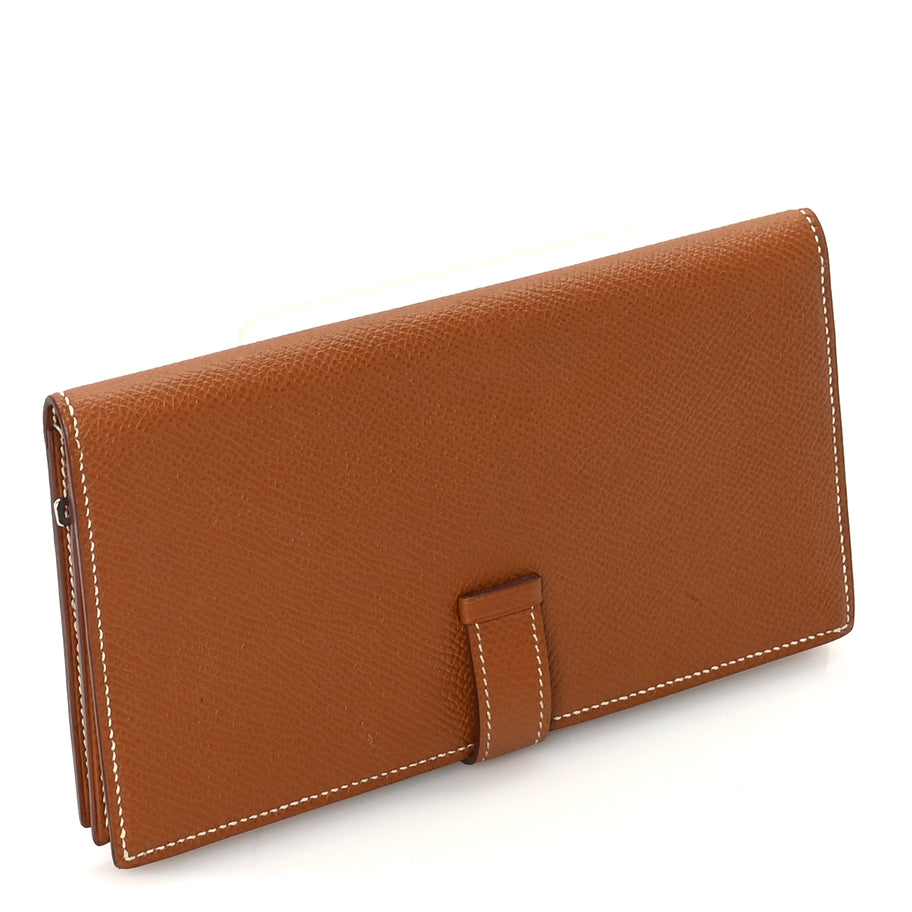 Hermes Epsom Bearn Gusset Wallet  Gold Image 2