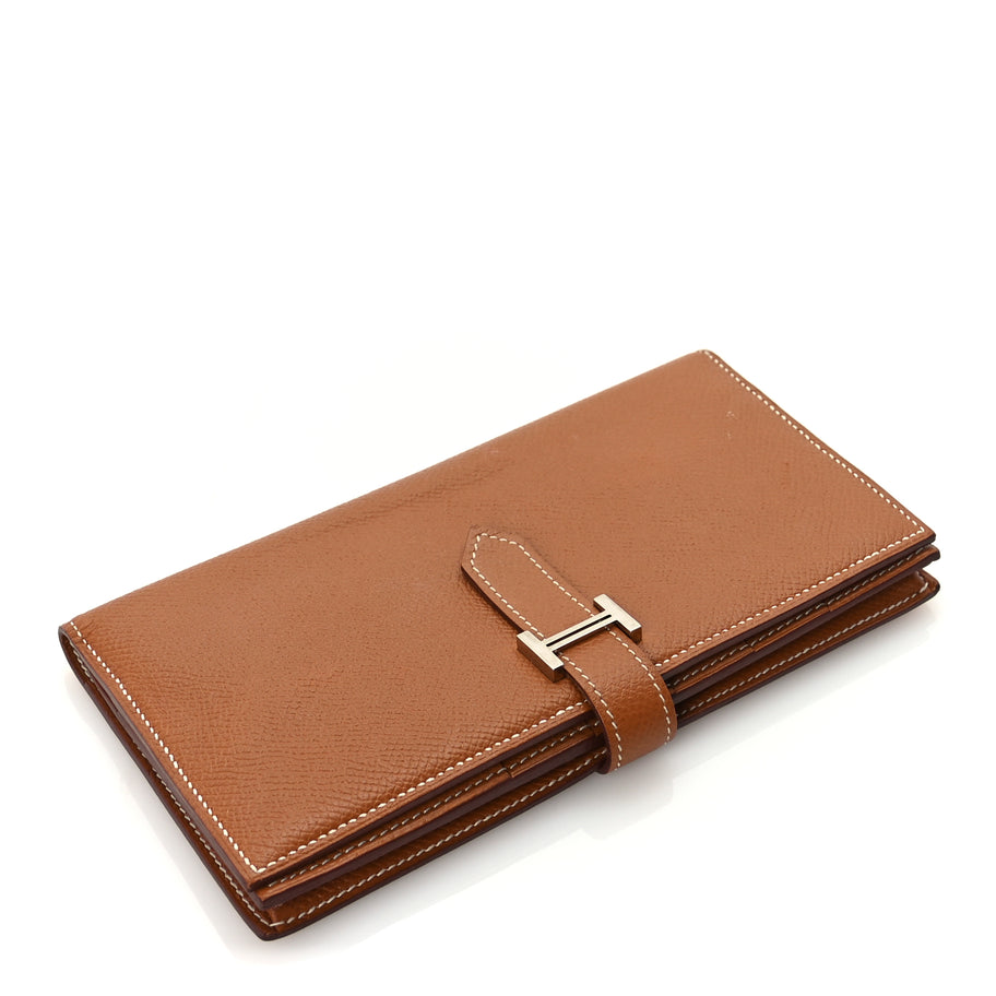 Hermes Epsom Bearn Gusset Wallet  Gold Image 3