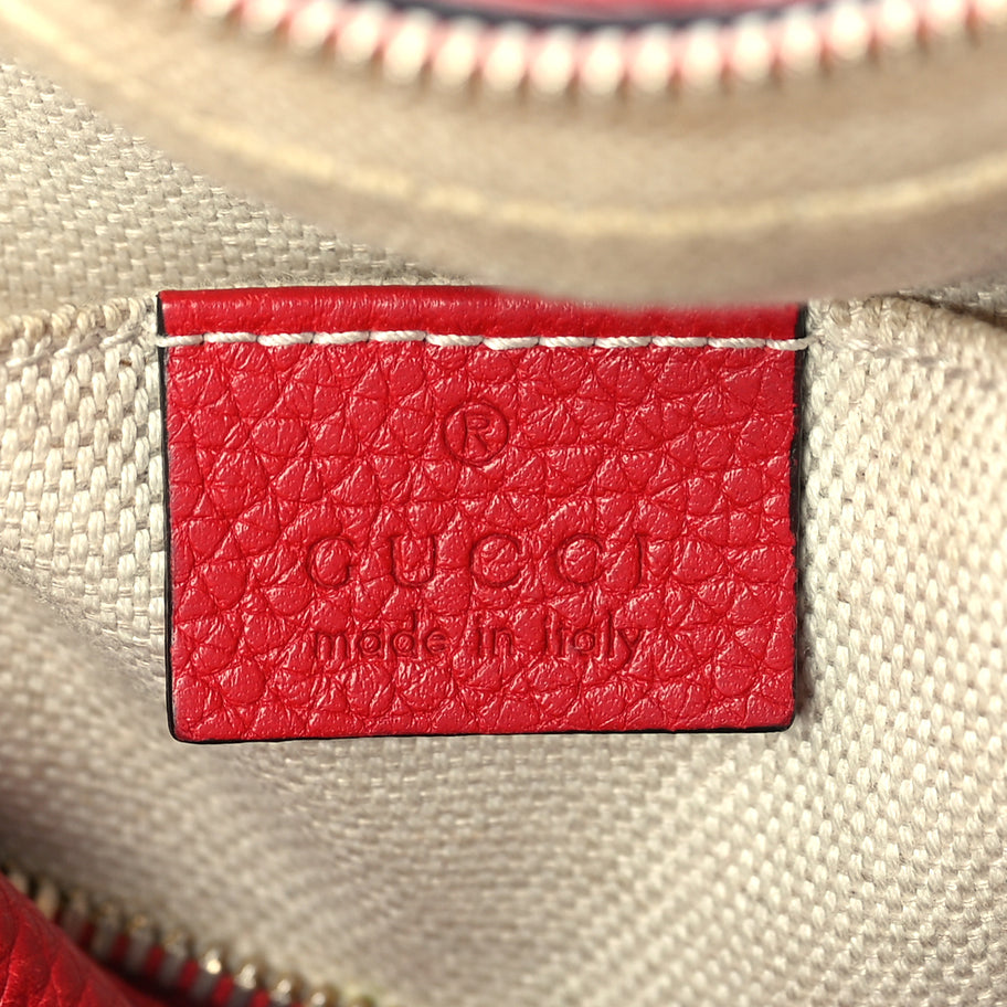 Gucci Pebbled Calfskin Small Soho Disco Bag  Vibrant Red Image 5