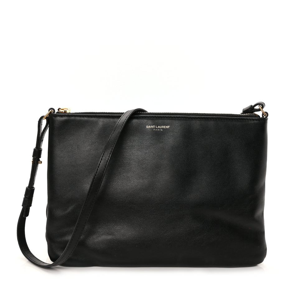 Saint Laurent Calfskin Teen Monogram Crossbody Bag Black Image 1