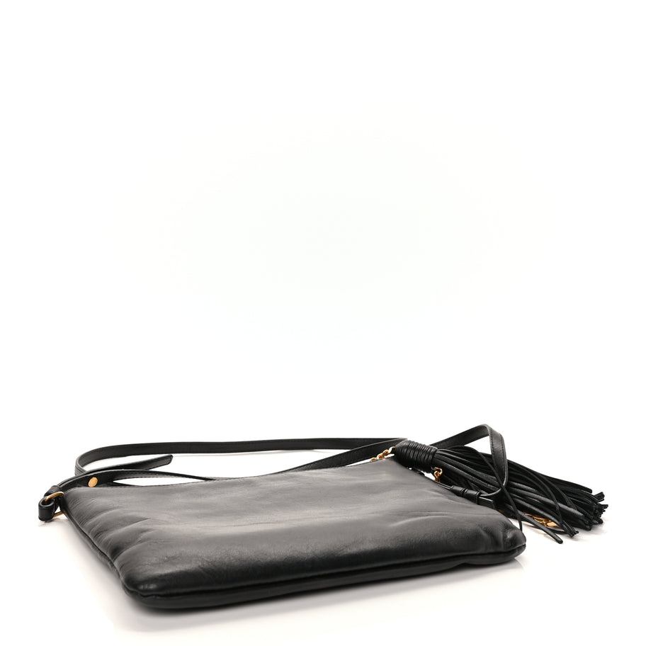 Saint Laurent Calfskin Teen Monogram Crossbody Bag Black Image 3