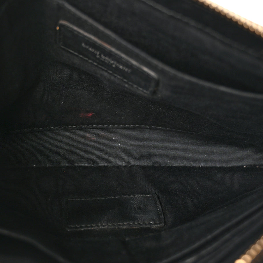 Saint Laurent Calfskin Teen Monogram Crossbody Bag Black Image 4