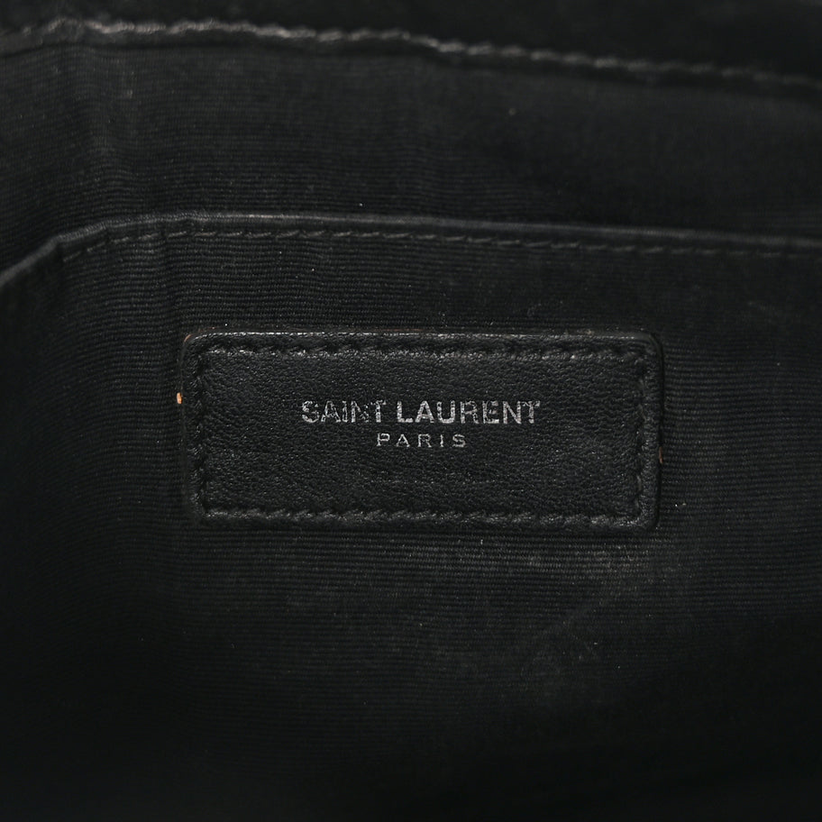 Saint Laurent Calfskin Teen Monogram Crossbody Bag Black Image 5