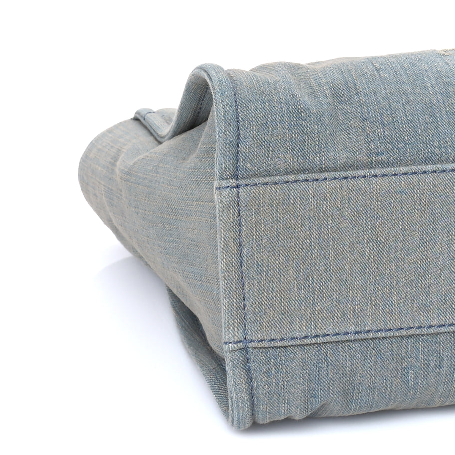 Chanel Denim Small Deauville Tote Light Blue Image 9