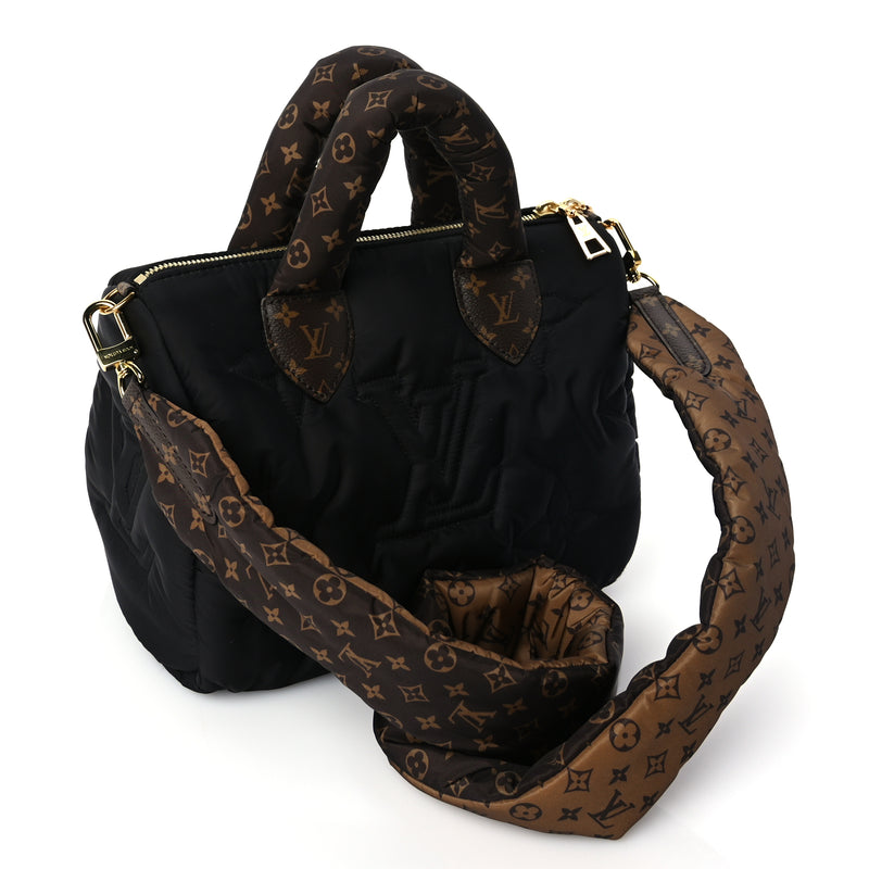  Louis Vuitton Econyl Mini Monogram Pillow Speedy Bandouliere 25 Black