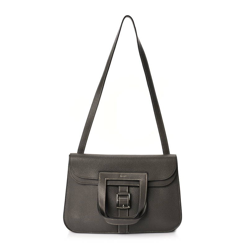  Hermes Taurillon Clemence Halzan 31 GM Etoupe