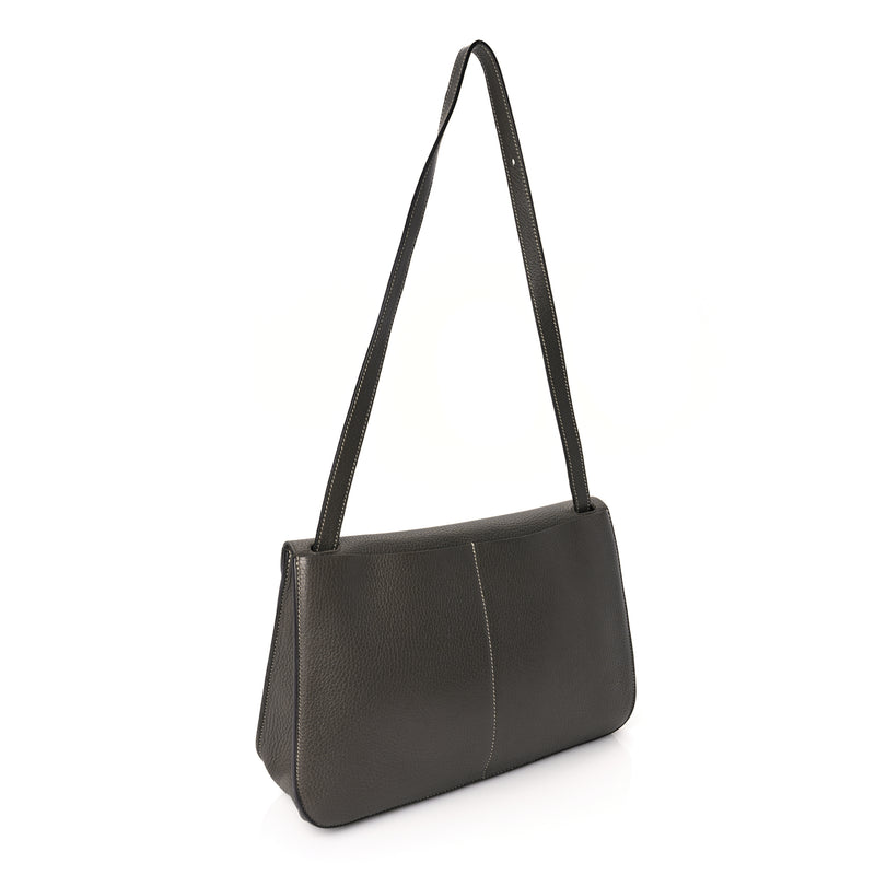  Hermes Taurillon Clemence Halzan 31 GM Etoupe