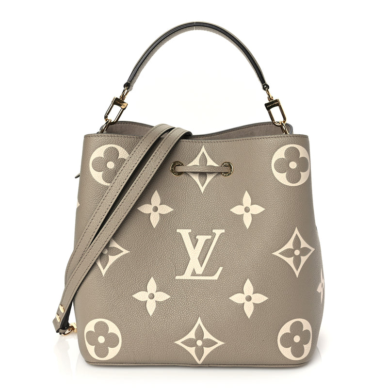  Louis Vuitton Empreinte Monogram Giant Neonoe MM Tourterelle Creme Tourterelle Creme