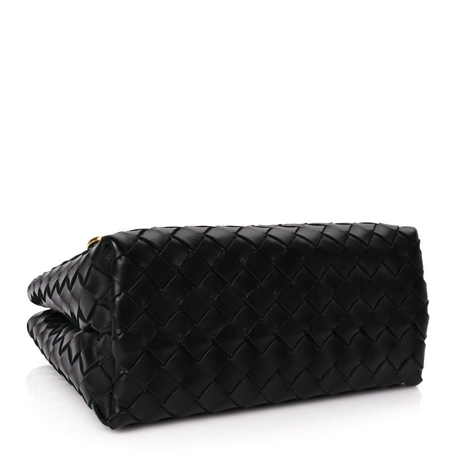 Bottega Veneta Nappa Intrecciato Small Andiamo Shoulder Bag Black Image 3