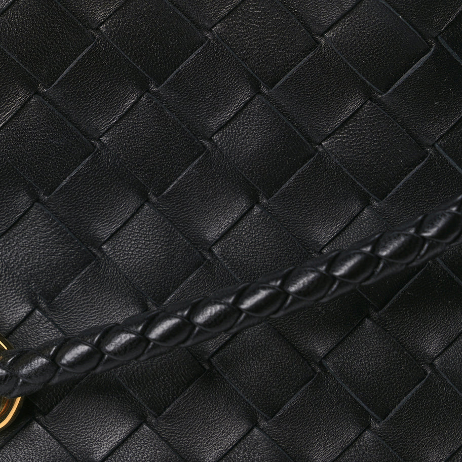 Bottega Veneta Nappa Intrecciato Small Andiamo Shoulder Bag Black Image 6